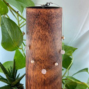 Silpada Pearl Rose Quartz and Silver Floating Necklace